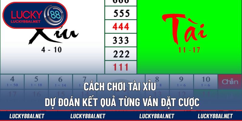 Cách chơi Tài xỉu